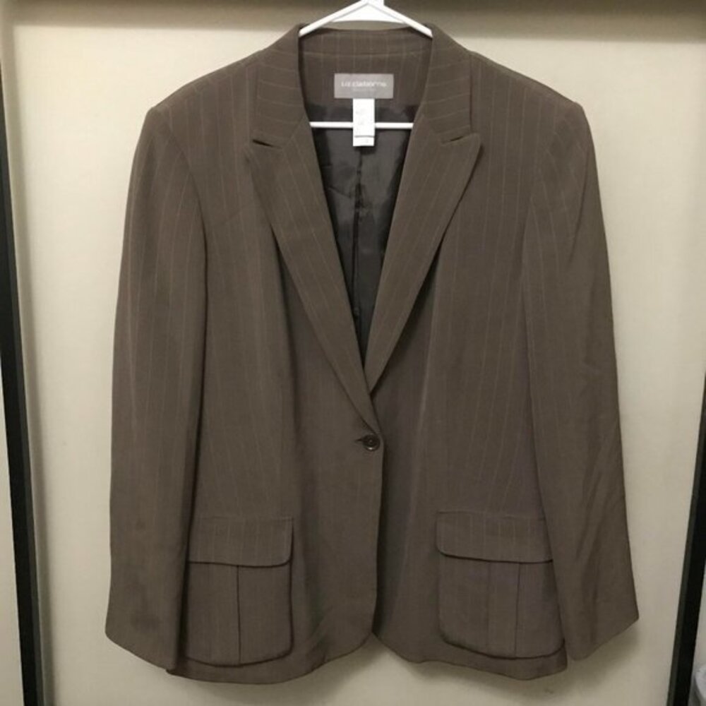 Liz Claiborne Collection Gray Stripe Blazer
